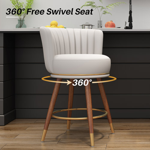 Everly Quinn Swivel 24'' Counter Stool & Reviews Wayfair Canada